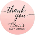 Andaz Press Personalized Blush Pink Rose Elegant Party Collection, Round Circle by AndazPress