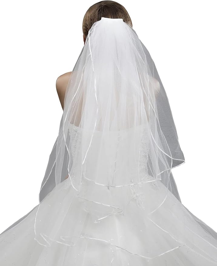 Women's Short Wedding Veils - Image 5