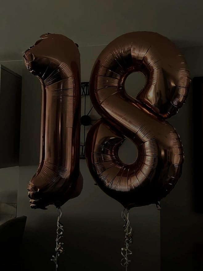 40 Inch Big Coffee Brown 9 Balloon Number, Jumbo Giant Happy 9th 19 29 39 49 99 - Image 4