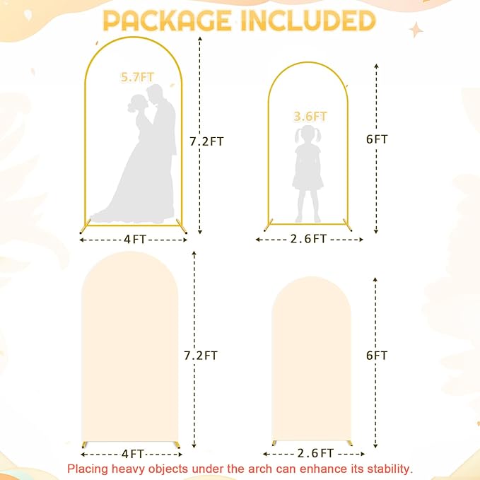 Metal Arch Backdrop Stand Set of 2 - Image 4