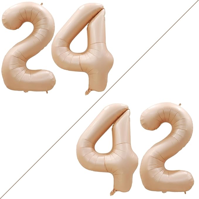 GOER Number 24 Balloons for 24th Birthday Party Decorations, 42 Inch Jumbo Foil by GOER