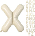 40 Inch Letter Balloons X, Big Custom A-Z Alphabet Foil Name Balloon Cream White by KAINSY