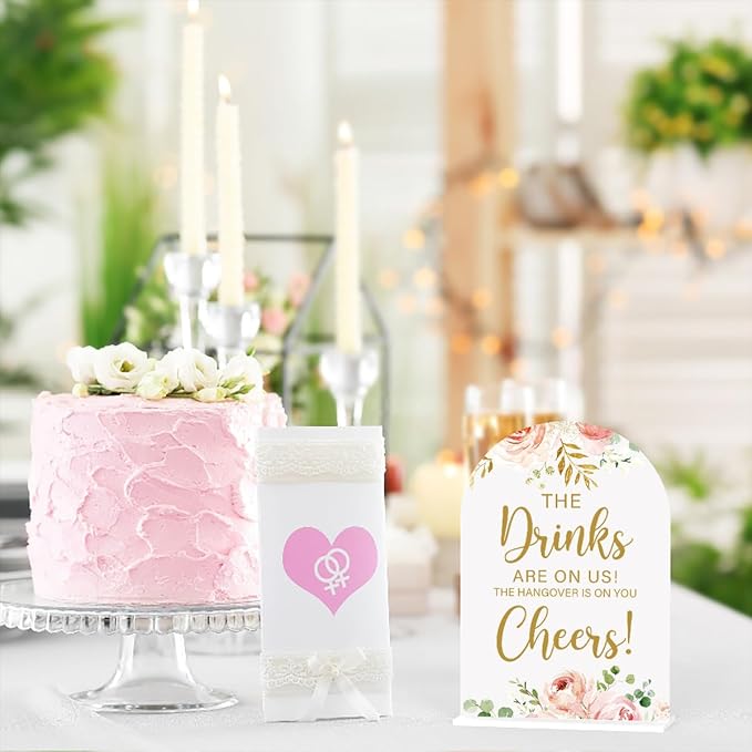 Acrylic Wedding Signs, Bridal Shower Decorations, The Drinks Signs - Image 6