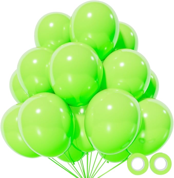 110pcs Green Balloon 12 inch by KUULBELA