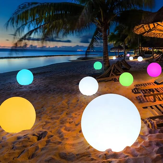 16 In Cordless LED Glowing Ball Light, LED Globe Orb Night Light w/Remote - Image 7