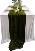 Luxurious Velvet Table Runner, 10ft Wedding Reception Decorations, 20x120inch by EHLDekol