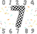 40 Inch Checkered Number Balloon by Unknown