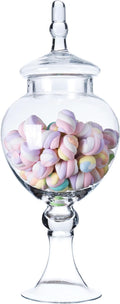 Diamond Star Clear Glass Apothecary Jars, Large Candy Buffet Display, Elegant by DiamondStar