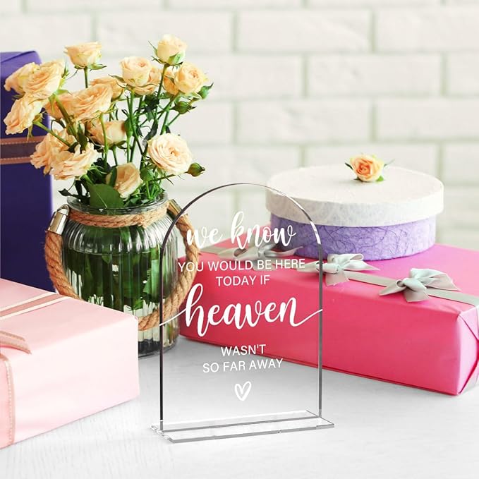 Acrylic Sign, Reception Table Decoration, We Know You Would be Here Today Sign - Image 4