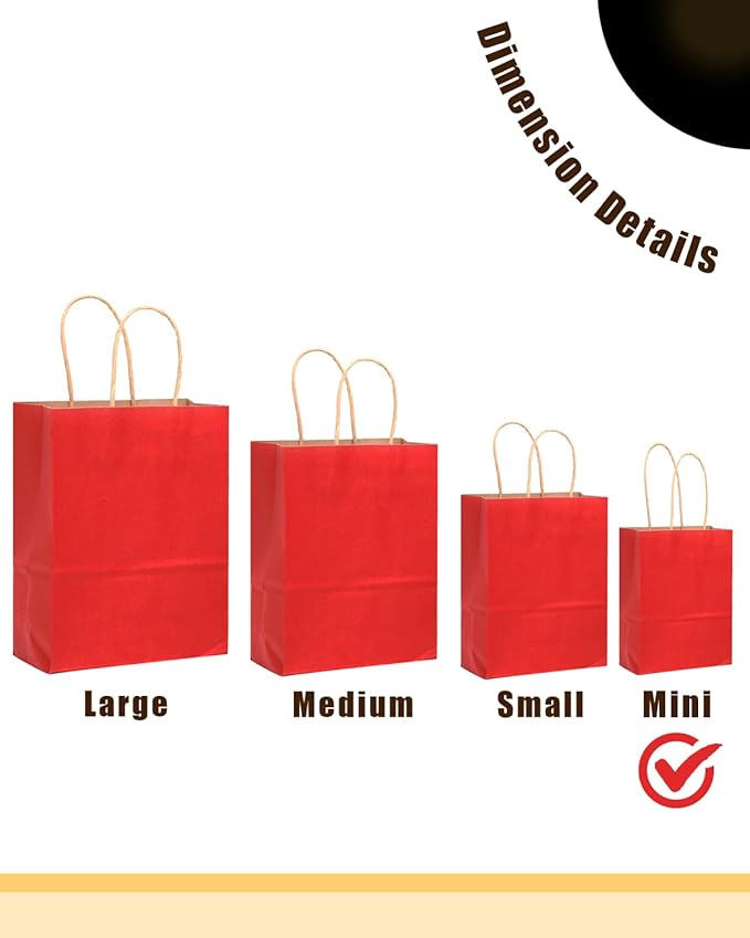 qiqee 24 Pcs Wine Mini Paper Gift Bags - Image 2