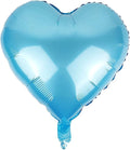 10pcs Pearl Blue Foil Heart Shaped Balloons by LHOAVWE