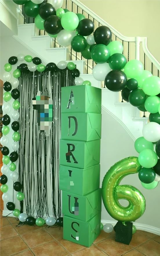 2026 Light Green 40 Inch Mylar Foil Number 6 Balloon, Birthday Balloons - Image 6