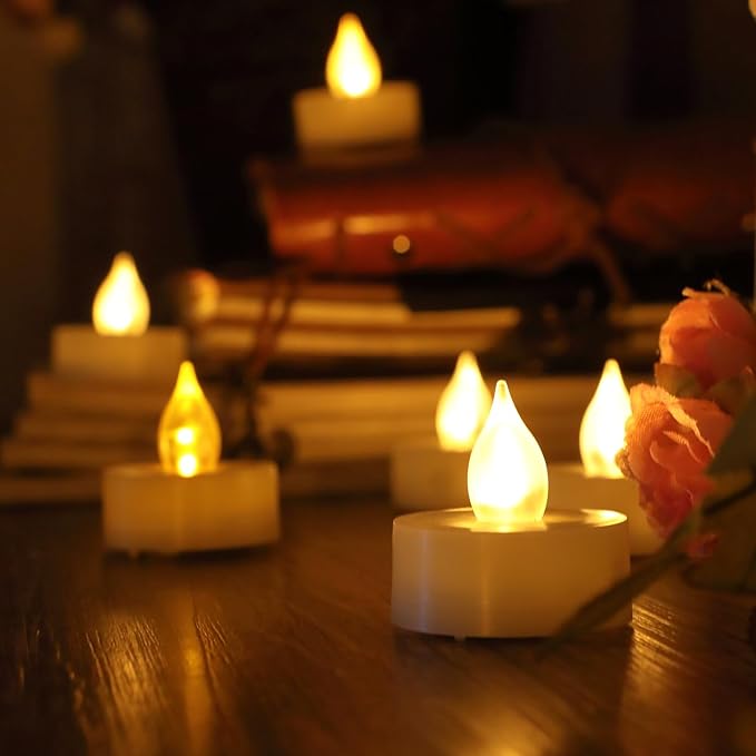 12 Battery Operated Flameless LED Tea Lights - Image 5