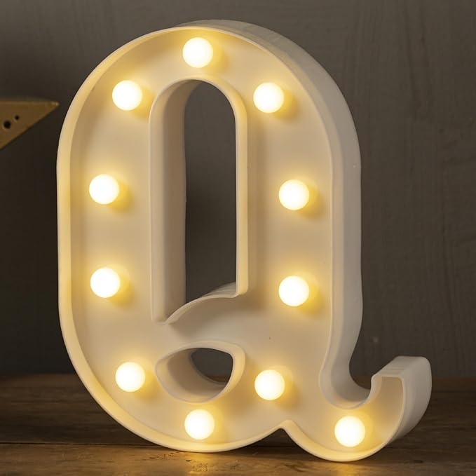 LED Marquee Letters Lights Sign-Q, HXWEIYE Led Letters Lights 26 Alphabet by LightUpYourHomewHXWEIYE
