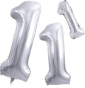 GOER Silver Number 1 Foil Balloons, Huge Number Balloons by GOER