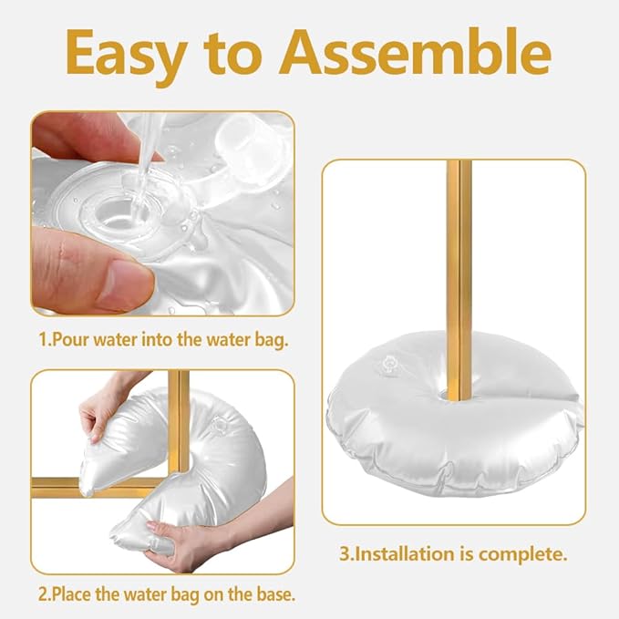 White Balloon Arch Weights, Heavy Duty Water-Filled Base Weights - Image 5