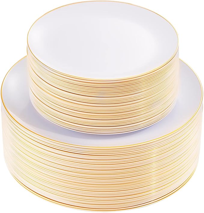 KIRE 100PCS Disposable Plates by KIRE