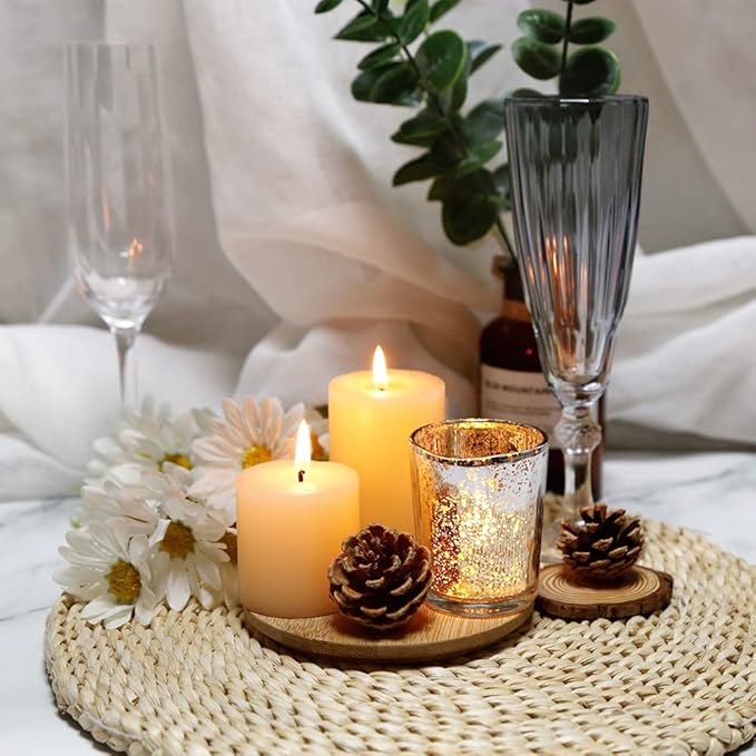 Gold Mercury Glass Tea Light Holders Set of 36 - Image 3