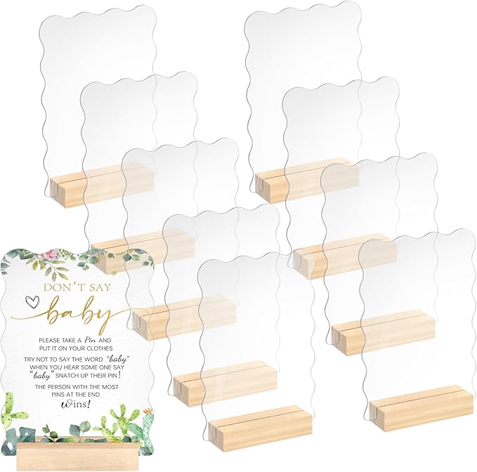 10 Pack 5x7 Inch Scalloped Acrylic Sign Blank Acrylic Sheets by LIANGMIDA
