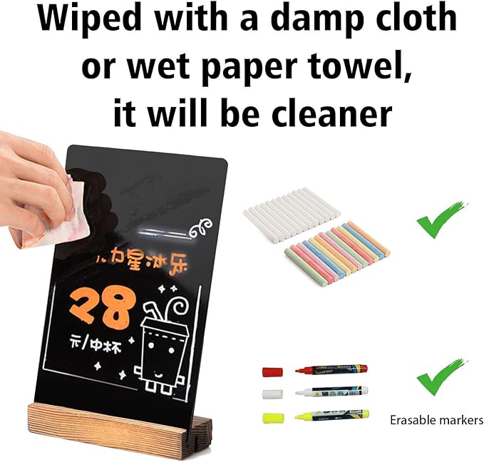 3 Pack 5x7 in Chalkboard Sign Small Blackboard Decorative - Image 6