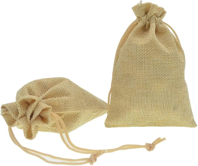 20Pcs Burlap Bags with Drawstring, Linen Gift Bags Jewelry Pouches Sacks - Image 7