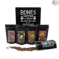 Bones Coffee Company NEW World Tour Sample Pack, Single-Origin Flavored Coffee by BonesCoffeeCompany