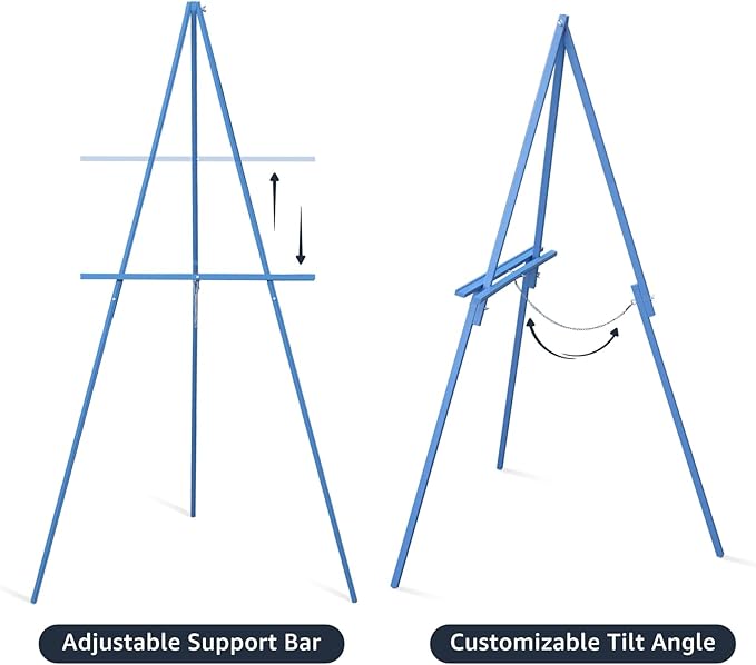 NianFeng Wooden Easel Stand for Sign, Easel Display Stand Floor for Wedding Sign - Image 4