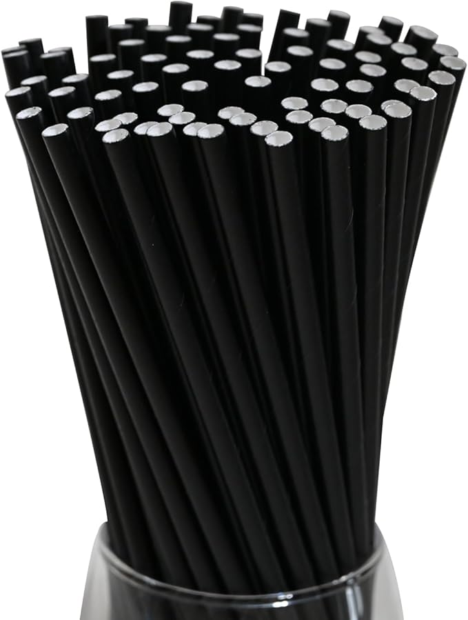 Black Disposable Drinking Straws by GLUJASBIO