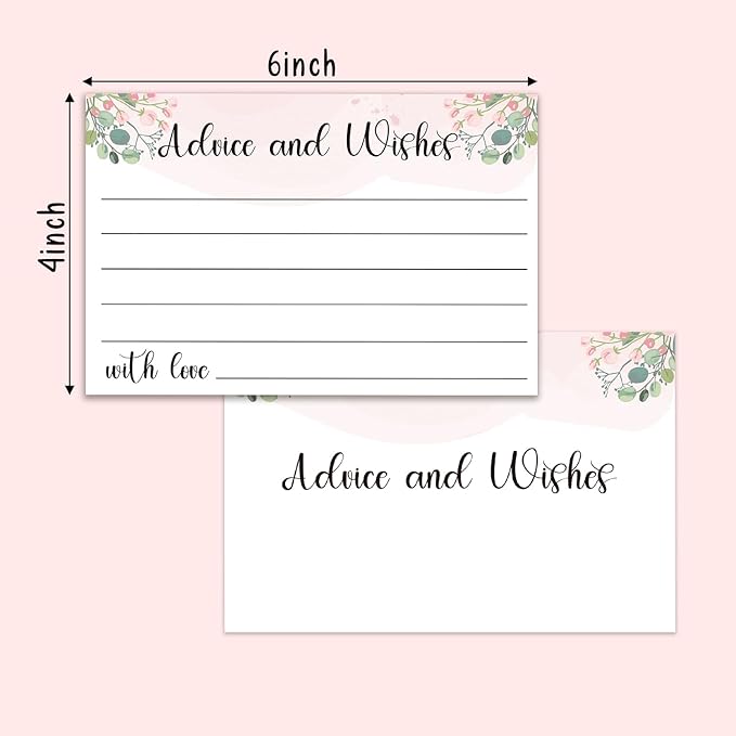 Floral Advice and Wishes Cards, Double-sided Blank Cards Suitable - Image 2