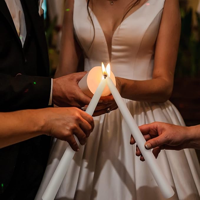 Frienda Unity Candles for Wedding Ceremony Set Wedding Unity Taper Candles - Image 6