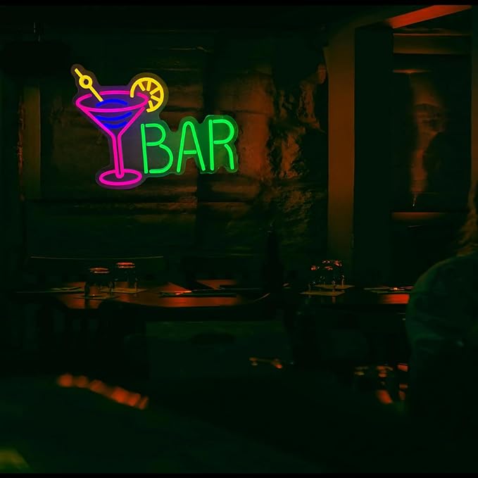 Neon Bar Sign USB-Powered Pink Bar Wall Decor - Image 4