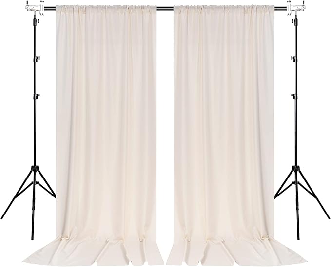 10ft x 10ft Beige Backdrop Curtains - Image 8