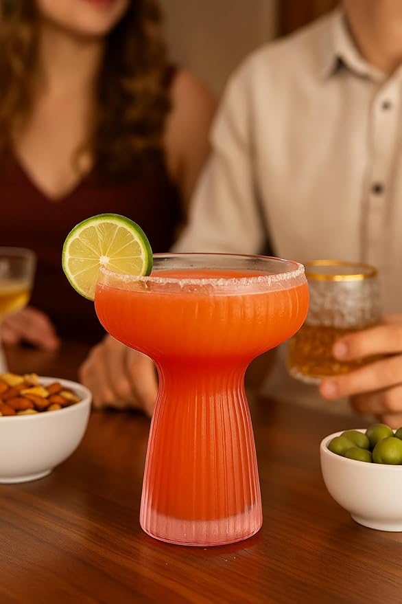Lunara Clear Plastic Margarita Glasses, 11 oz, Disposable Party Cups - Image 2