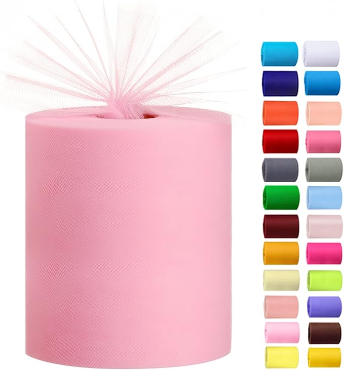 Tulle Rolls 6” by 100 Yards Tulle Roll Spool Fabric by Miegecha