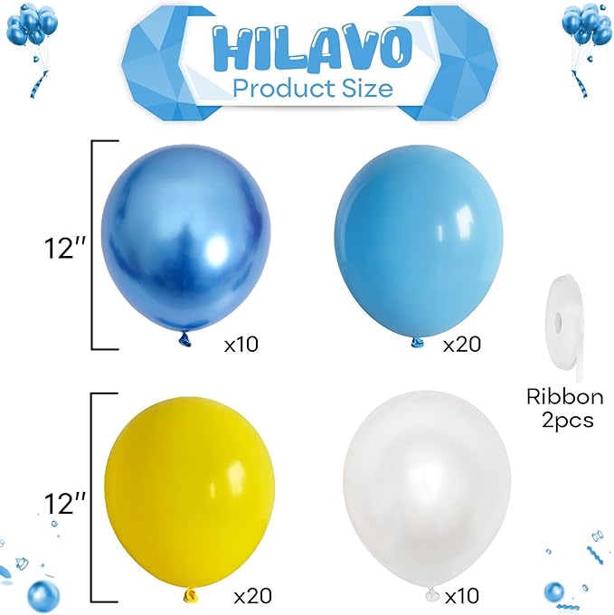 Blue and Yellow Balloons Set - Image 6
