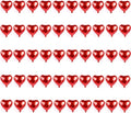 50 Pcs Red Heart Shaped Balloon Foil Balloon 5 inch Heart Balloon by USINNOEM