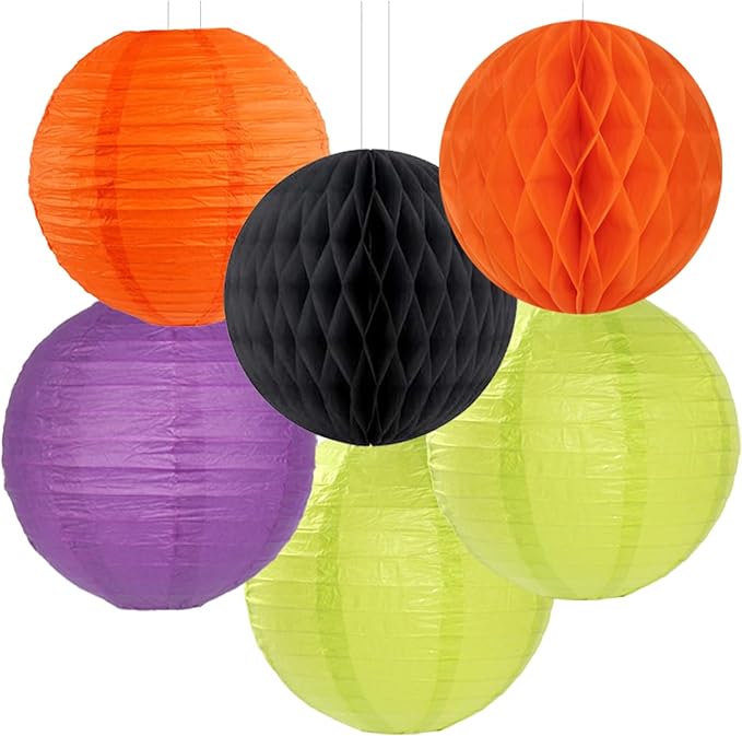 Black-Orange Purple Green Halloween Party-Decorations - Image 3