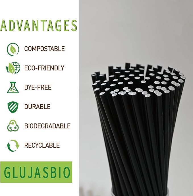 Black Disposable Drinking Straws - Image 3