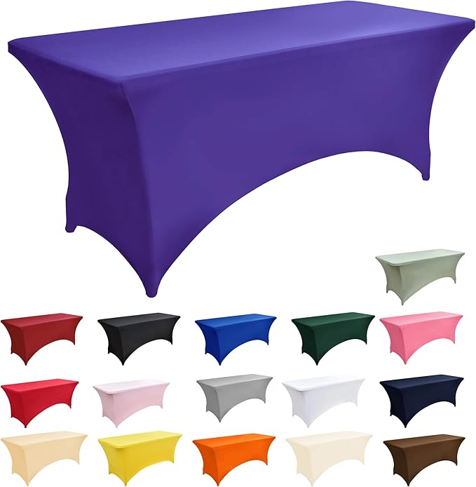 10-Pack 6ft Spandex Table Covers - Image 3