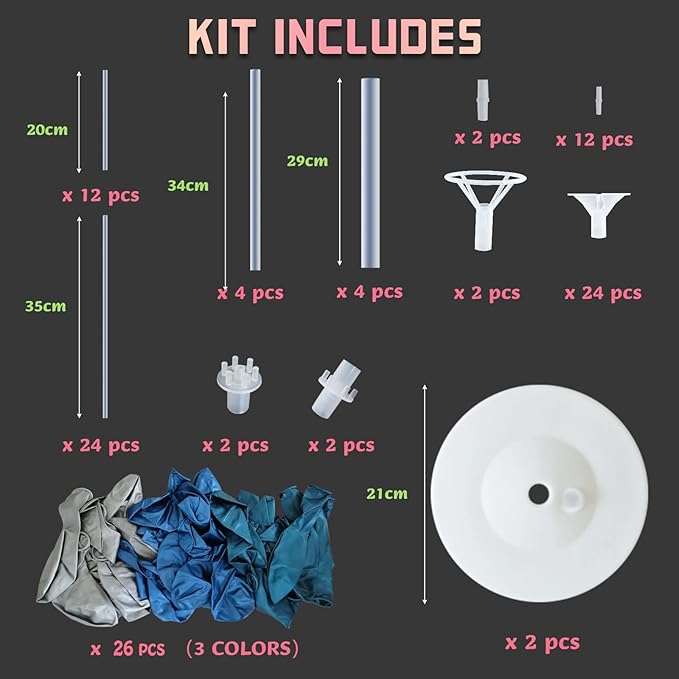 Balloon Column Kit for Floor- Set of 2, Balloon Columns - Image 2