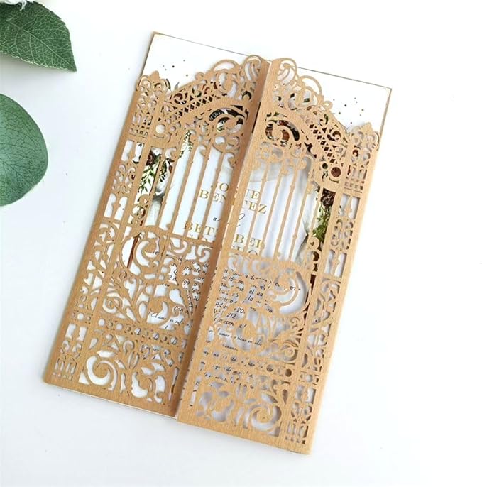 MillaSaw Craft Paper Fence Laser Cut Invitation Card - Image 4