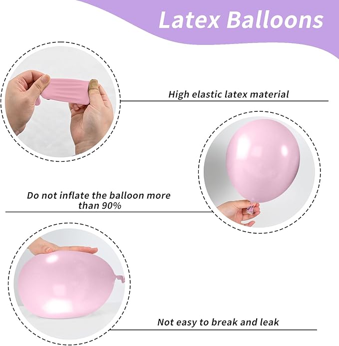Maca Pink Purple Butterfly Printed Balloons - Image 2