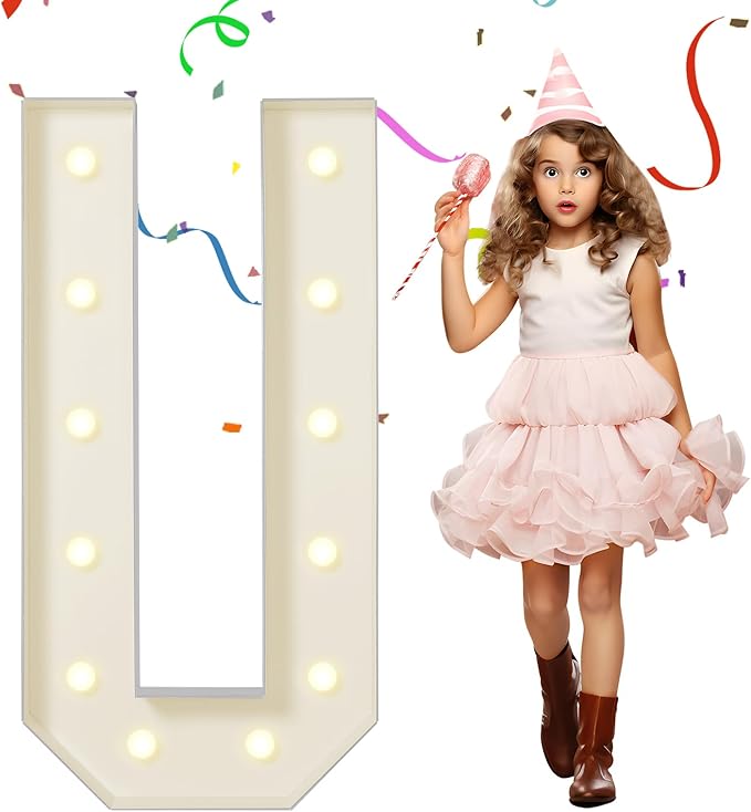 EUFONY Marquee Letters 4 Feet Tall, 4 FT Marquee Light Up Letters, Giant Light by eufony