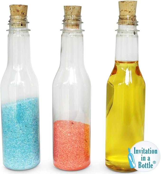 Plastic Bottles & Corks for Bottle Message Invitations, Announcements, DIY Craft - Image 2