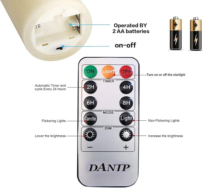 DANIP White LED flameless Candle - Image 6