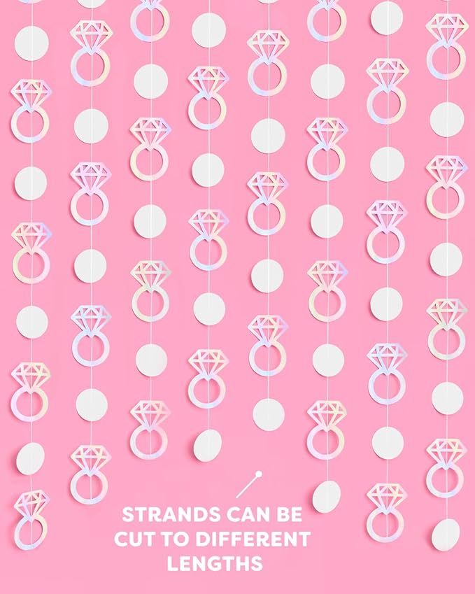xo, Fetti Iridescent Engagement Ring Garland - Image 5