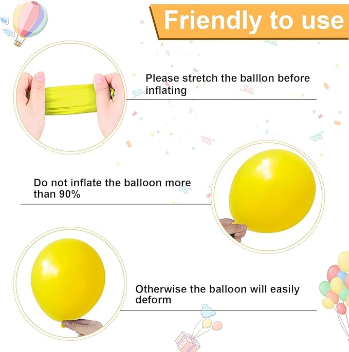 Orange Red Yellow Black Balloons, 12 Inch Colorful Latex Balloons - Image 7