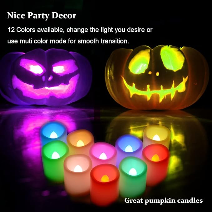 SWEETIME Colored Flameless Votive Candles - Image 4