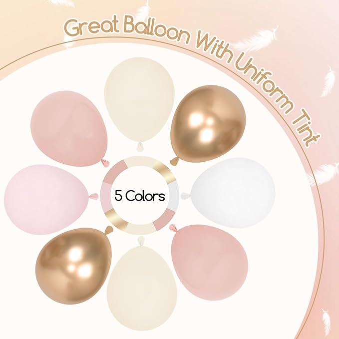 60pcs Dusty Pink Balloons 12inch - Image 8