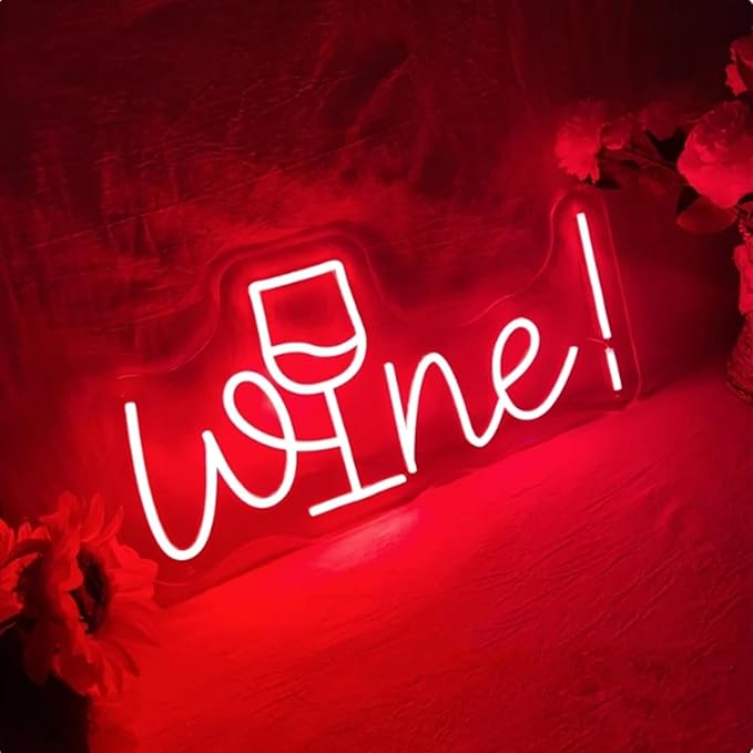 Acrylic Wine Neon Sign for Wall or Window Background Decor, LED Dimmable Bar - Image 3